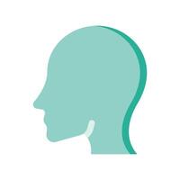 A minimalistic symbol reflecting the essence of the human head vector