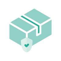 A minimalistic symbol reflecting the essence of the box, safety vector