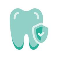 A minimalistic symbol reflecting the essence of the quality assurance, tooth vector