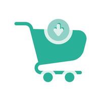 A minimalistic symbol reflecting the essence of the shopping cart, add vector