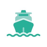 A minimalistic symbol reflecting the essence of the cargo ship vector