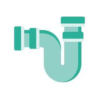 A minimalistic symbol reflecting the essence of the water pipe vector