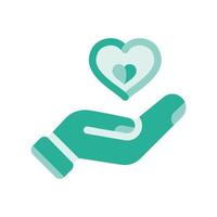 A minimalistic symbol reflecting the essence of the hand, help vector