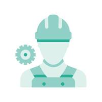 A minimalistic symbol reflecting the essence of the mechanic, laborer vector