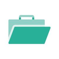 A minimalistic symbol reflecting the essence of the briefcase, folder, open vector