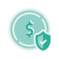 A minimalistic symbol reflecting the essence of the coin, protection vector