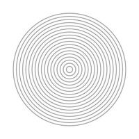 Polar grid pattern of 17 concentric circles. Wheel of life. Coaching blank mockup. Habits tracker. Diagram divided on seventeen segments. Blank polar graph paper layout. Graphic thin outline template. vector