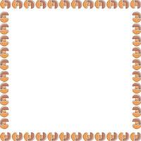 Doodle frame with geometric elements. Simple square empty frame box. Hand drawn illustration vector