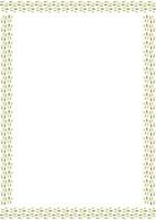 Spring frame template with leaf elements decoration. Easter border with empty space for your text vector