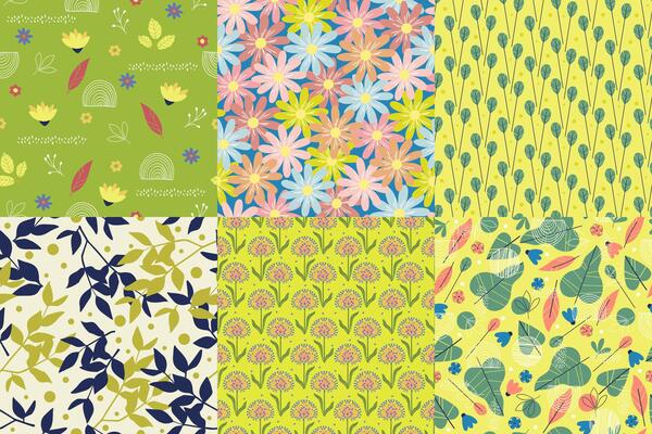 Cute geometric Easter seamless pattern. Abstract flat holiday background with Easter spring symbols