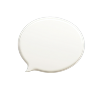 Isolated white speech bubble against a in a simple and clean presentation transparent background png