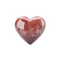 A shiny red heart with a marbled texture isolated against a solid in a studio shot transparent background png