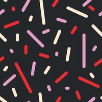 Black festive holiday pattern with doodles vector