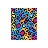 Vibrant Multicolor Leopard Print Background Design vector