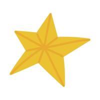 flat, colored five-pointed star is ideal for creating vibrant and dynamic designs. This can be used for branding, web design, or graphic projects that emphasize modernity and creativity. Isolated vector