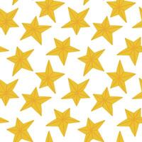 pattern of a flat colored five-pointed star is ideal for creating vibrant and dynamic designs. It can be used for branding, or graphic projects that emphasize modernity and creativity. Seamless vector