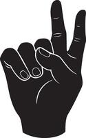 a hand with a peace sign and a hand with a diamond vector