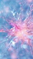 Abstract neural network visualization in vivid colors illustrating connectivity and complexity photo