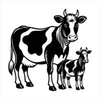 Brown Silhouette of a Dairy vector