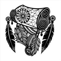 Scroll And Feather vector