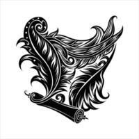 Decorative feather symbols for vector