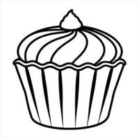 A cupcake with a cupcake on it that has vector