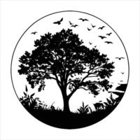 Tree Roots Circle vector