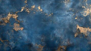 Deep blue textured background with gold highlights creating a luxurious atmosphere photo