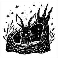 Cute Rabbits Playing vector