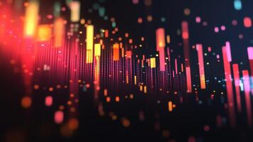 Abstract Digital Background with Red, Orange, and Yellow Lights photo