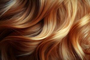 Blond hair texture background waving and flowing showing highlights and shine photo