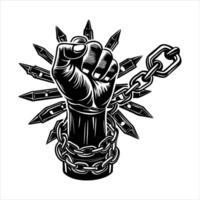 Hands Breaking Chains vector