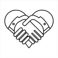 hands together in heart vector