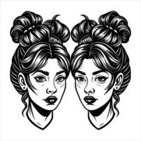 Easiest Messy Bun Hack vector