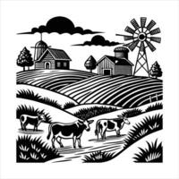 Windmill On Rolling vector