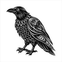 Gothic Raven Portrait vector