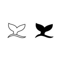 Whale Tail icon set vector