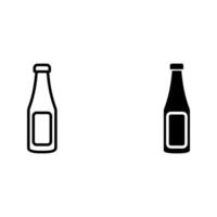 Chili sauce icon set vector