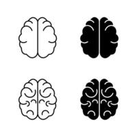 brain icon set vector