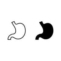 Stomach icon set symbol for mobile concept vector