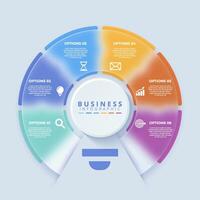 Infographic labels with icons and 6 options or steps. vector