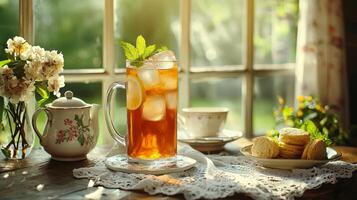 Iced tea drink to enjoy during national iced tea month photo