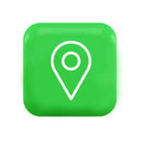 A green location icon with a map pointer png