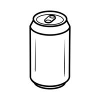 Line art design illustration of a can of soda viewed in the front.eps vector