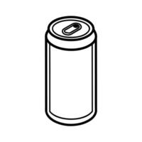 Line art design illustration of a can of soda viewed from the front.eps vector