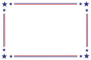 American USA Flag themed border frame design for US document vector