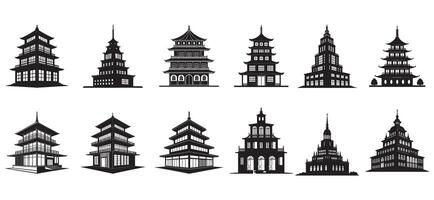 House and building illustration on isolated white background with real estate architecture and modern design vector