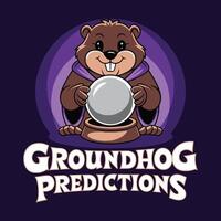Groundhog Prediction T Shirt Design Fun and Forecast vector