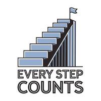 Every Step Counts T Shirt Design Motivational and Inspirational vector