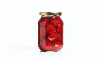 Fresh Strawberries Conserved in a Jar photo